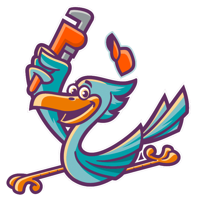 roadrunner plumbing cut out of sifty the roadrunner mascot logo